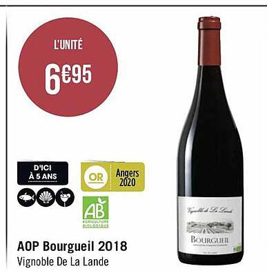 aop bourgueil 2018 vignoble de la lande