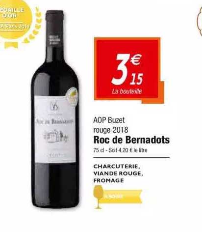 Aop Buzet Rouge 2018 Roc De Bernadots