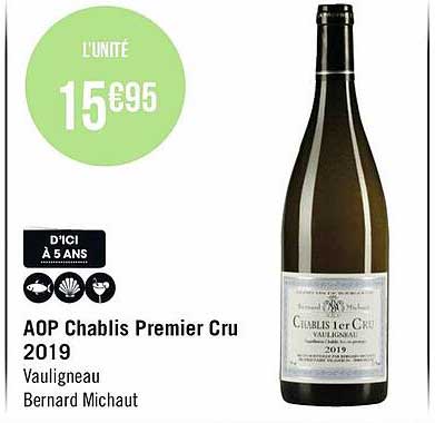 aop chablis premier cru 2019 vauligneau bernard michaut