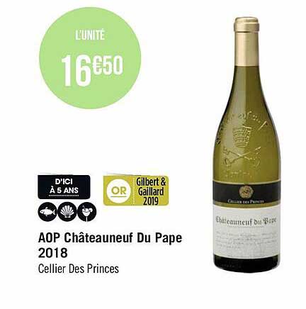 aop châteauneuf du pape 2018 cellier des princes