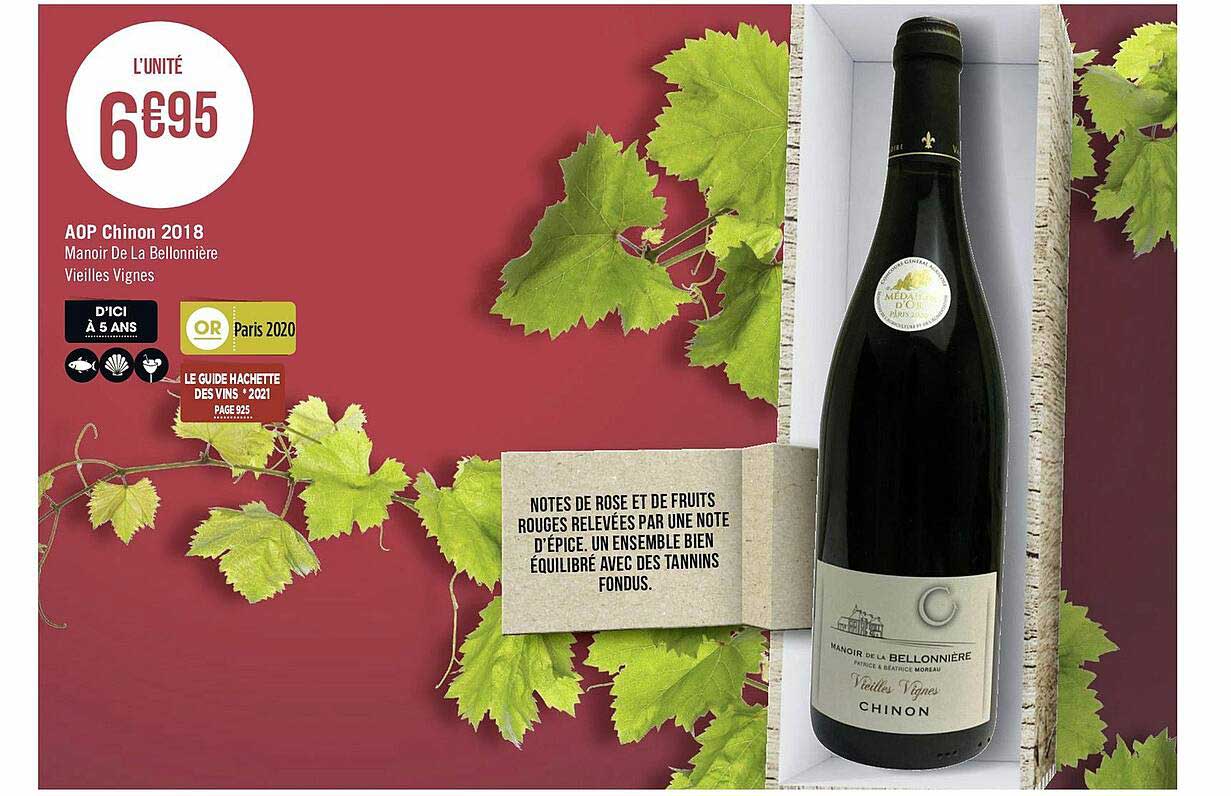 aop chinon 2018 manoir de la bellonnière vieilles vignes