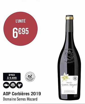 aop corbières 2019 domaine serres mazard