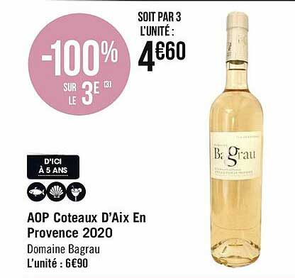 aop coteaux d'aix en provence 2020 domaine bagrau