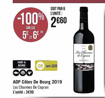 aop côtes de bourg 2019 les charmes de capran