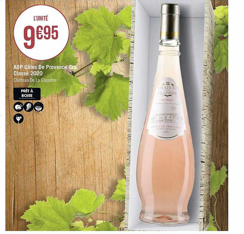 aop côtes de provence cru classé 2020 château de la clapière