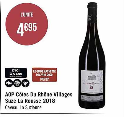 aop côtes du rhône villages suze la rousse 2018 caveau la suzienne