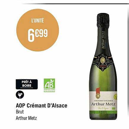 aop crémant d'alsace brut arthur metz