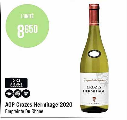 aop crozes hermitage 2020 empreinte du rhône