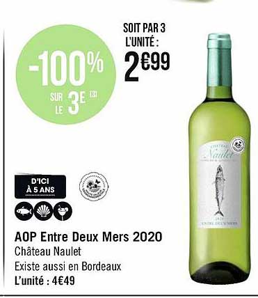 aop entre deux mers 2020 château naulet