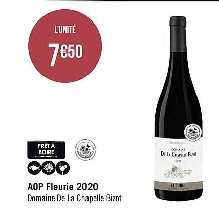 aop fleurie 2020 domaine de la chapelle bizot