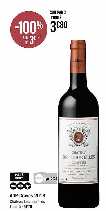 aop graves 2018 château des tourelles