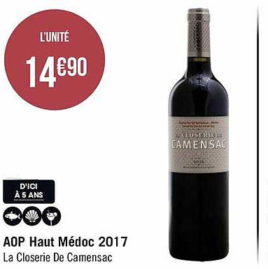 aop haut médoc 2017 la closerie de camensac