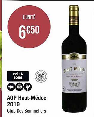 aop haut-médoc 2019 club des sommeliers