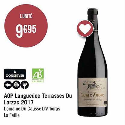 aop languedoc terrasses du larzac 2017 domaine du causse d'arboras la faille