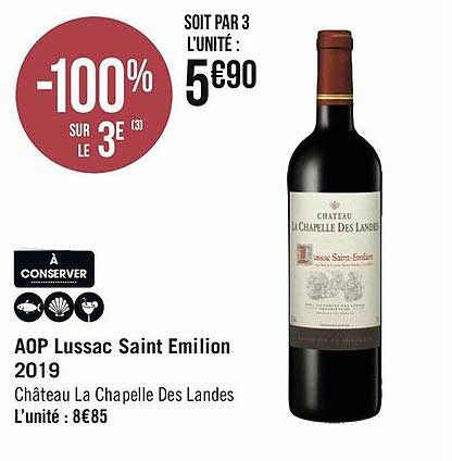 aop lussac saint emilion 2019 château la chapelle des landes