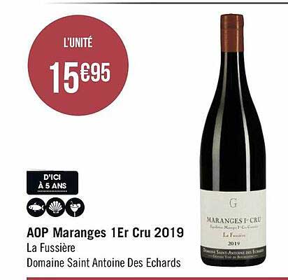 aop maranges 1er cru 2019 la fussière domaine saint antoine des echards