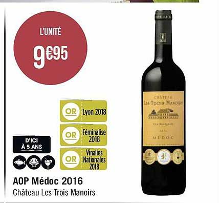 aop médoc 2016 château les trois manoirs