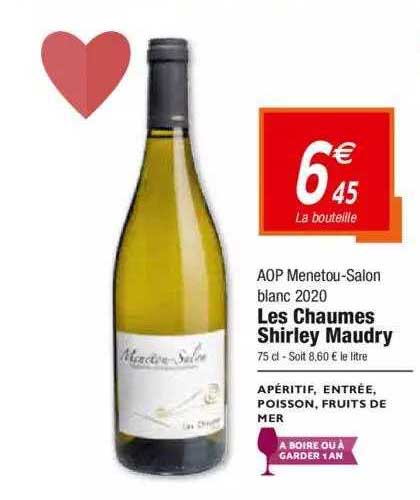 aop menetou-salon blanc 2020 les chaumes shirley maudry