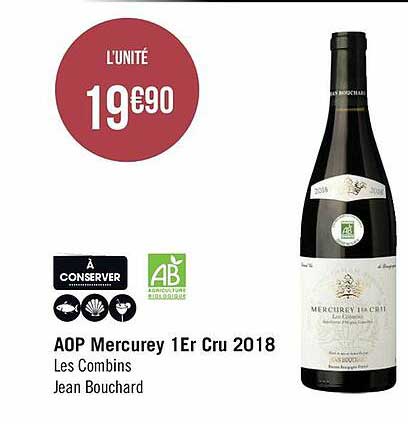 aop mercurey 1er cru 2018 les combins jean bouchard