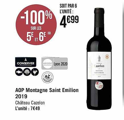 aop montagne saint emilion 2019 château cazelon
