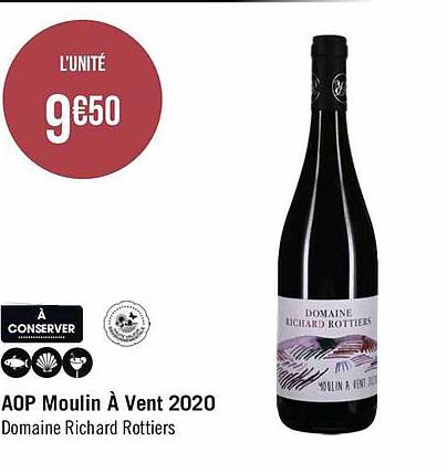 aop moulin à vent 2020 domaine richard rottiers