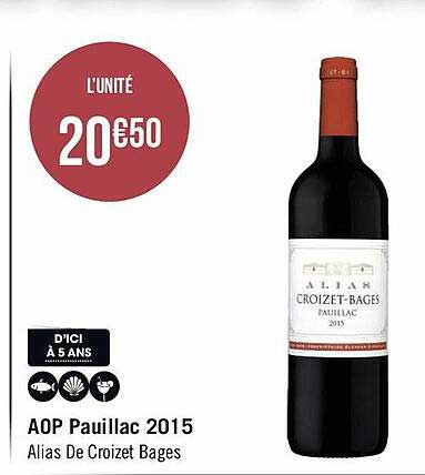 aop pauillac 2015 alias de croizet bages