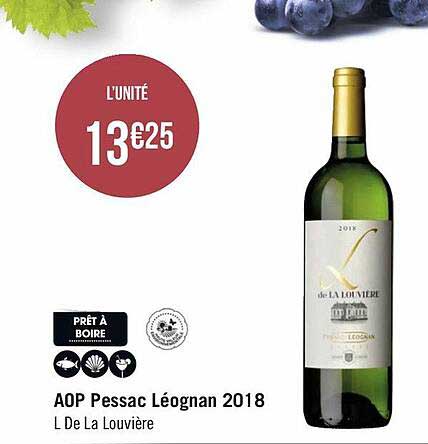 aop pessac légognan 2018 l de la louvière