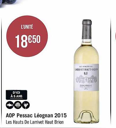 aop pessac léognan 2015 les hauts de larrivet haut brion