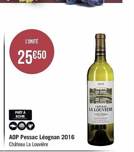 aop pessac léognan 2016 château la louvière