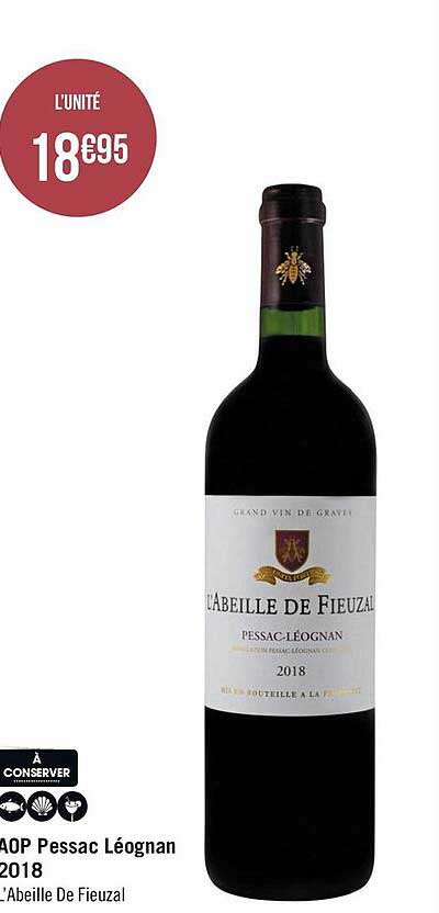 aop pessac léognan 2018 l'abeille de fieuzal