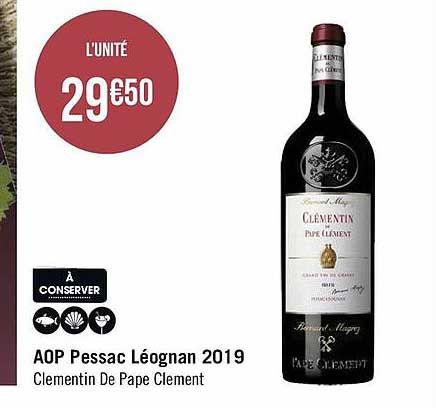 aop pessac léognan 2019 clémentin de pape clément