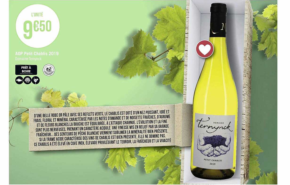 aop petit chablis 2019 domaine ternynck