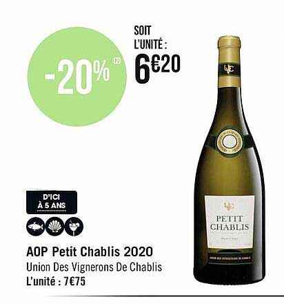 aop petit chablis 2020 union des vignerons de chablis