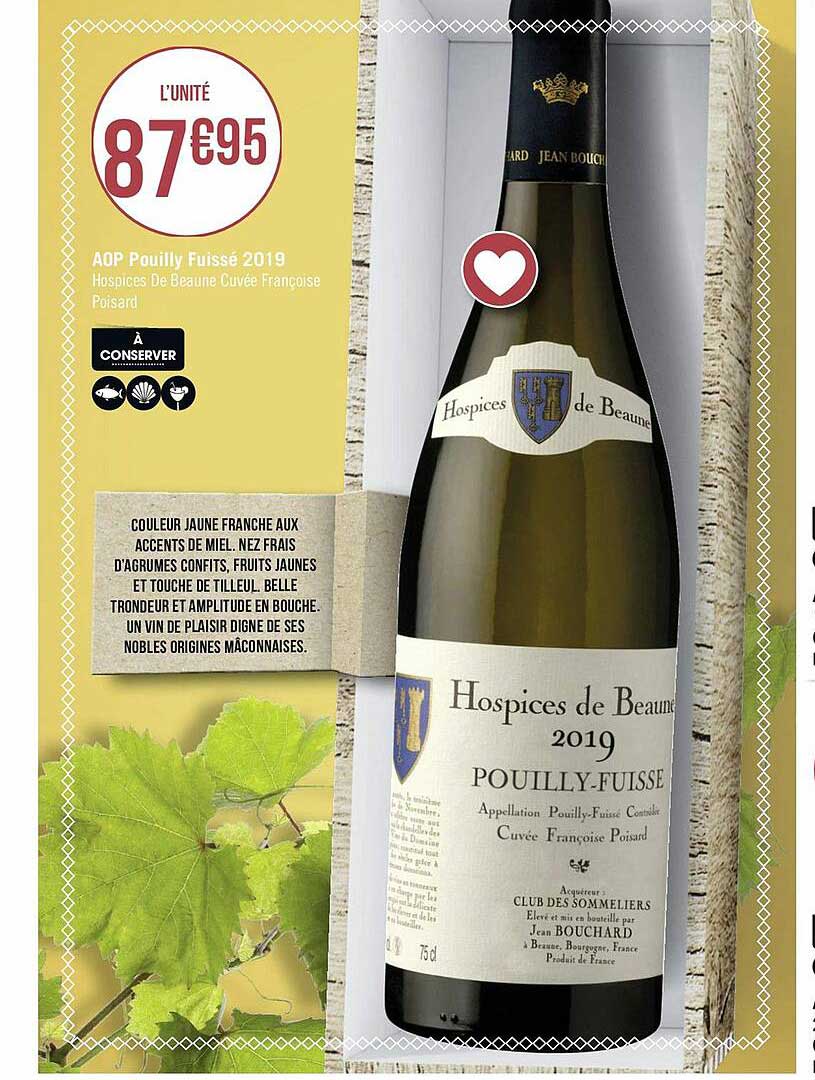 aop pouilly fuisse 2019 hospices de beaune cuvée françoise poisard