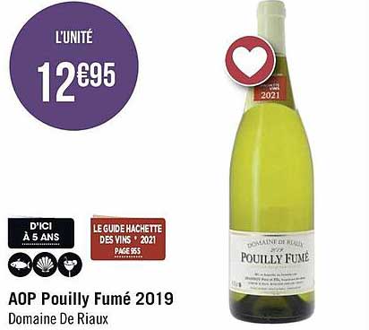 aop pouilly fumé 2019 domaine de riaux