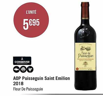 Aop Puisseguin Saint Emilion 2018 Fleur De Puisseguin