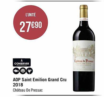 aop saint émilion grand cru 2018 château de pressac
