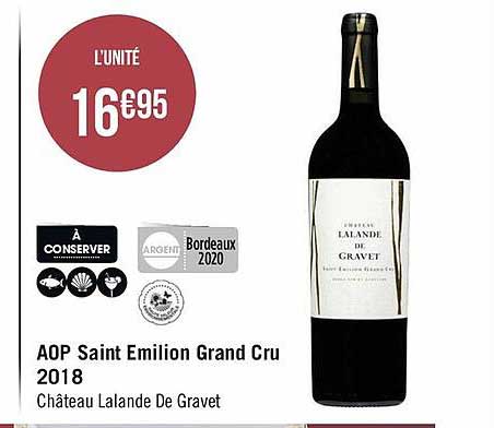 aop saint emilion grand cru 2018 château lalande de gravet