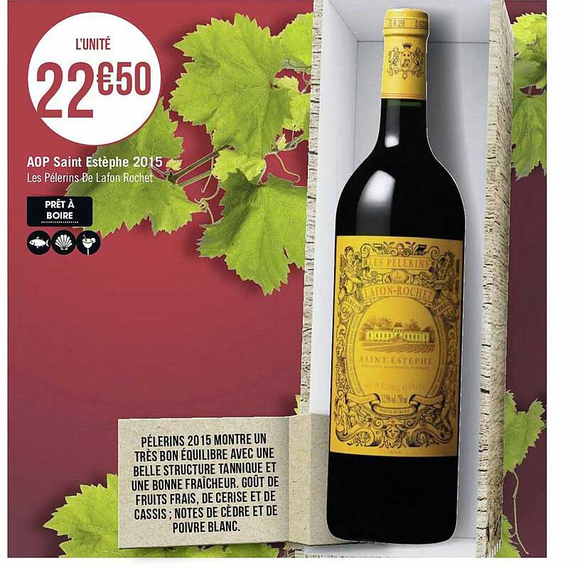 aop saint estèphe 2015 les pélerins de lafon rochet