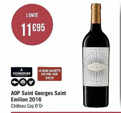 aop saint georges saint emilion 2016 château cap d'or