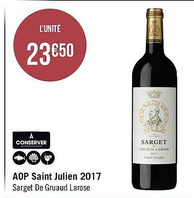 aop saint julien 2017 sarget de gruaud larose