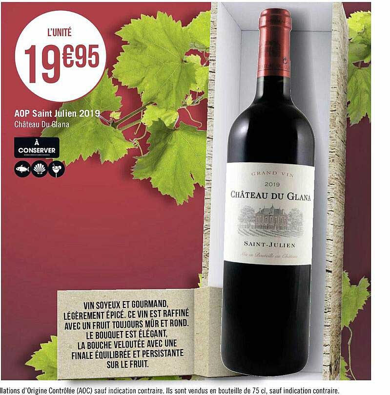 aop saint julien 2019 château du glana