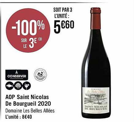 aop saint nicolas de bourgueil 2020 domaine les belles allées