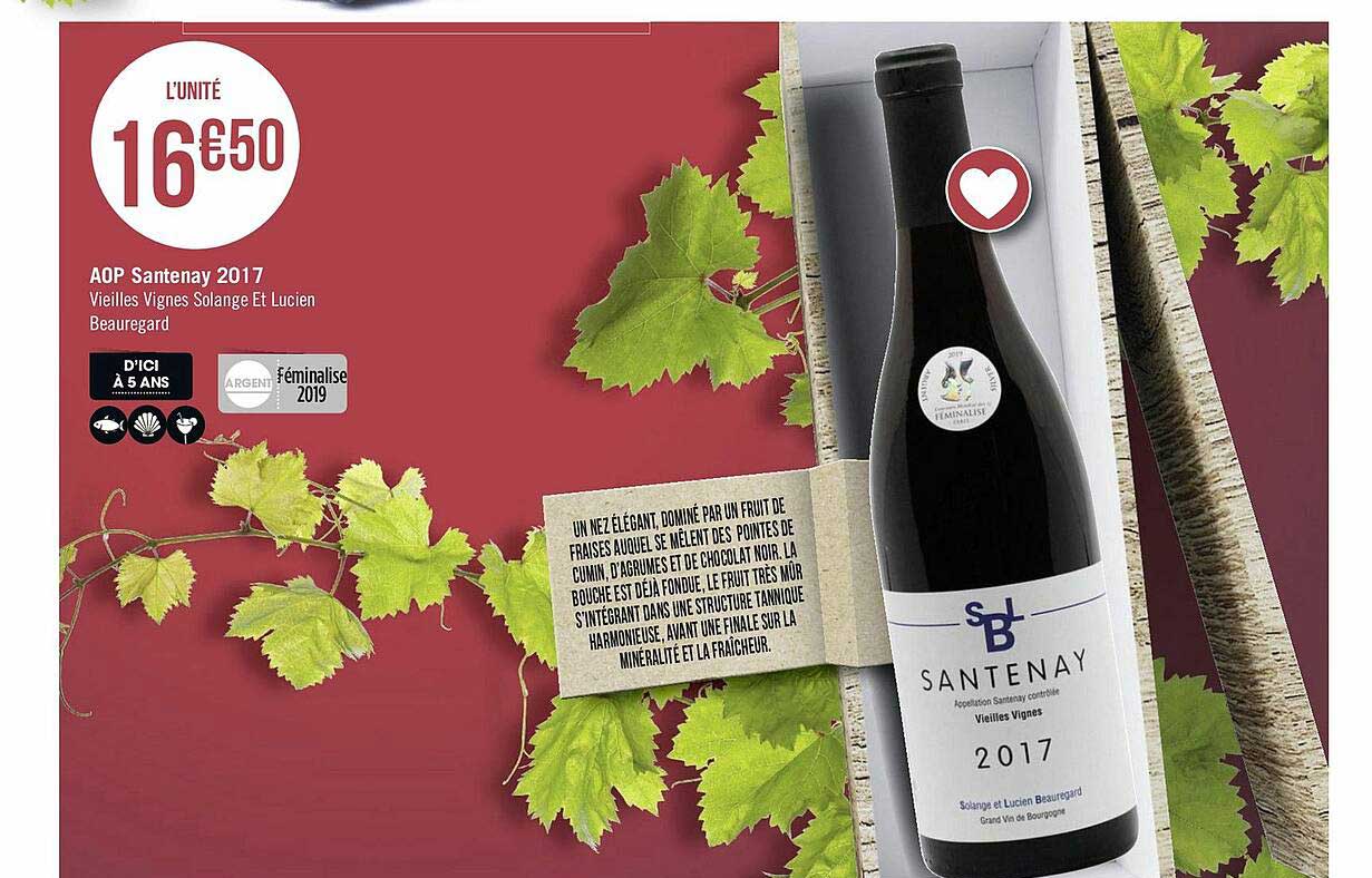 aop santenay 2017 vieilles vignes solange et lucien beauregard