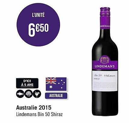 australie 2015 lindemans bin 50 shiraz