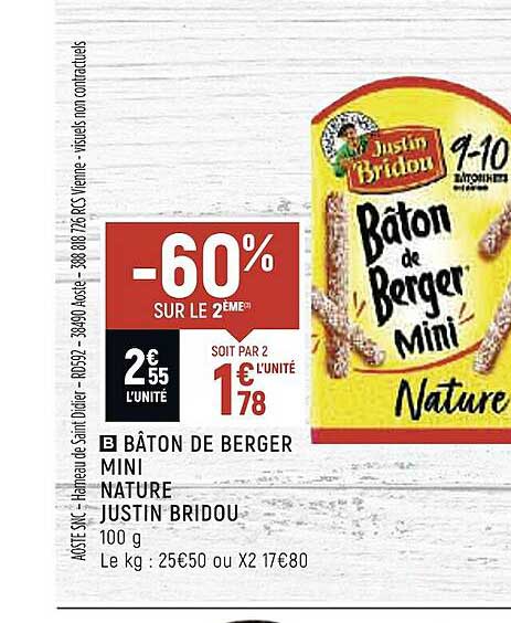 bâton de berger mini nature justin bridou