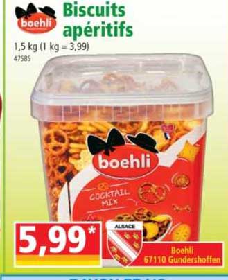 Biscuits Apéritifs Boehli