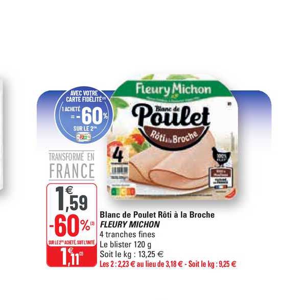 blanc de poulet rôti à la broche fleury michon