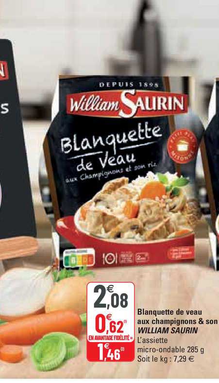 blanquette de veau aux champignons & son ... william saurin