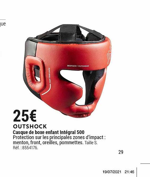 casque de boxe enfant intégral 500 outshock